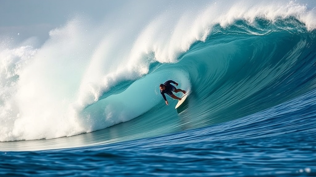 가파른 파도에서 노즈 로커 부족으로 인해 발생하는 노즈 다이빙 상황